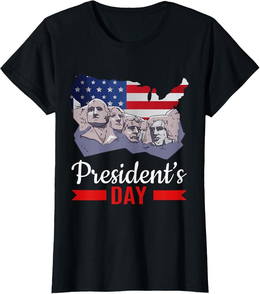 Presidents Day Funny American Presidents Costume Ladies  Crewneck T-Shirt Unisex T-Shirt XXL