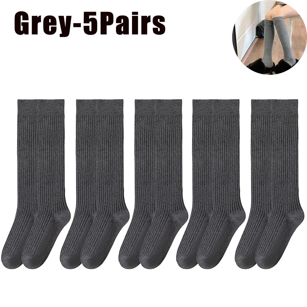 High Tube Slimming Long Socks for Women Autumn Winter Refined Cotton Pressure Leg Calf Socks Half Leg Toning Essential