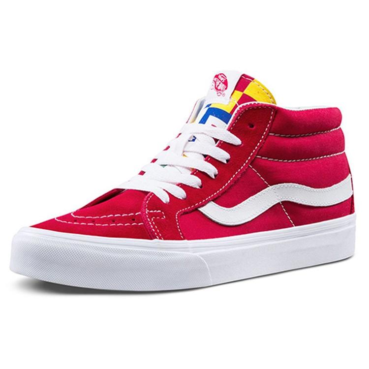 Vans SK8-Mid Mid-Top Skate Shoes Red Unisex Men's VN0A391FTOV