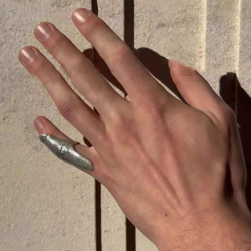 Umělecký Design Sada Prstenů na Klouby Stříbrná Barva Prsteny na Celý Prst Hip-Hop Styl Prsten  Pro Muže Ženy