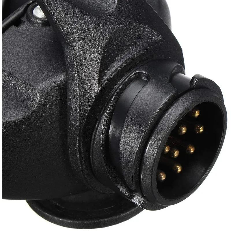 Car Euro Trailer PlugG Socket 13 To 7 Pin N & S Dual Socket Trailer Towbar Towing Socket 12V Electrical Connector Adapter