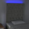 VidaXL Tête de Lit à LED Meuble de Chambre à Coucher Accessoire de Lit Simple Tête de Cadre de Lit Intérieur Gris Clair 3122790