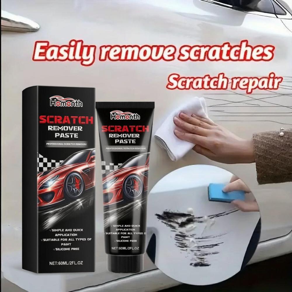 Car Scratch Remover Paste - Easy Remove Light Scratches, Swirls & Scuffs for All Paint Types, Auto Body Polish Repair