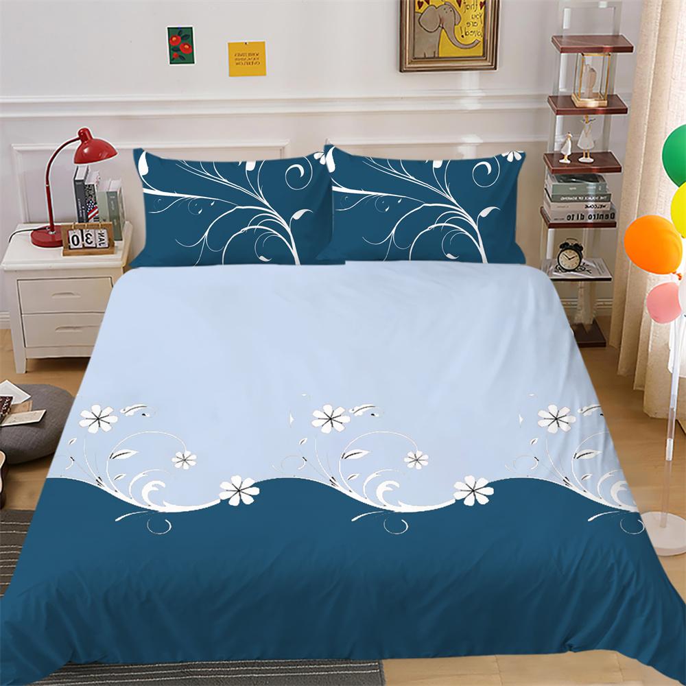 3D Flowers Printing Comforter Cover Set Twin Size Polyester Bedspreads Girl Luxury Soft Home Bedclothes