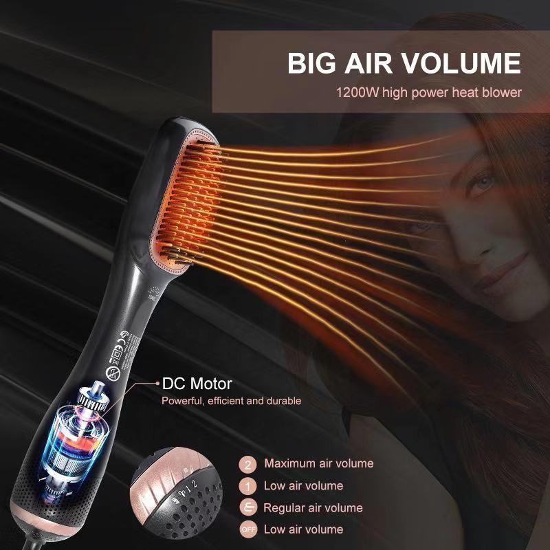 3-in-1 Heißluft-Stylingbürste: Föhnen, Locken & Glätten mit einstellbarer Temperatur