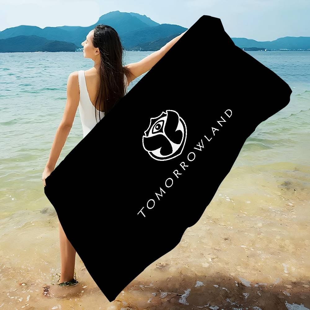 TOMORROWLAND Music Microfiber Blanket Quick Drying Beach Towels Oversized Printing Super Absorbent Pool Towel Blanket