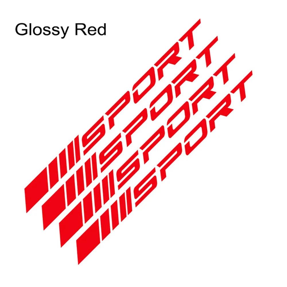 

Модные 4 шт. наклейки для автомобиля, колеса, диски, спортивные гонки, сделай сам, полосы, декоративные наклейки, эмблема, Стайлинг автомобиля, аксессуары для внедорожников, грузовиков красный