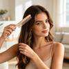 Peigne à Cheveux avec Manche Long Ergonomique Antistatique Hommes Femmes Dents Fines Peigne Court Long Épais Bouclés Cheveux Humides Secs Coiffage Démêlage Peigne