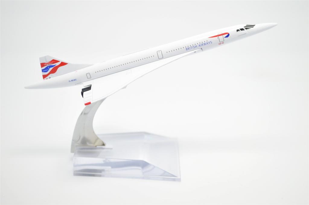 TANG DYNASTY 1/400 16cm British Airways Concorde Alloy Plane Model Toy