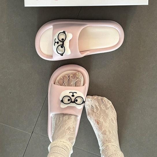 Anime bjørn tykksålede ett-ords kule tøfler dame sommer ny tegneserie innendørs hjem tykksålede sklisikre tøfler