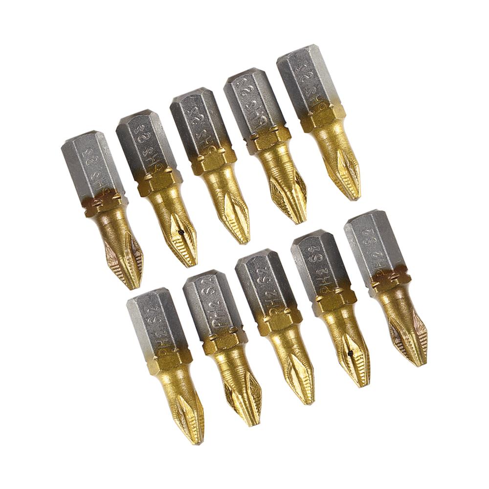 

S2 Anti-Slip 1/4 Shank Magnetic Screwdriver Drill Bit For Electric Drill Titanium Coated PH2