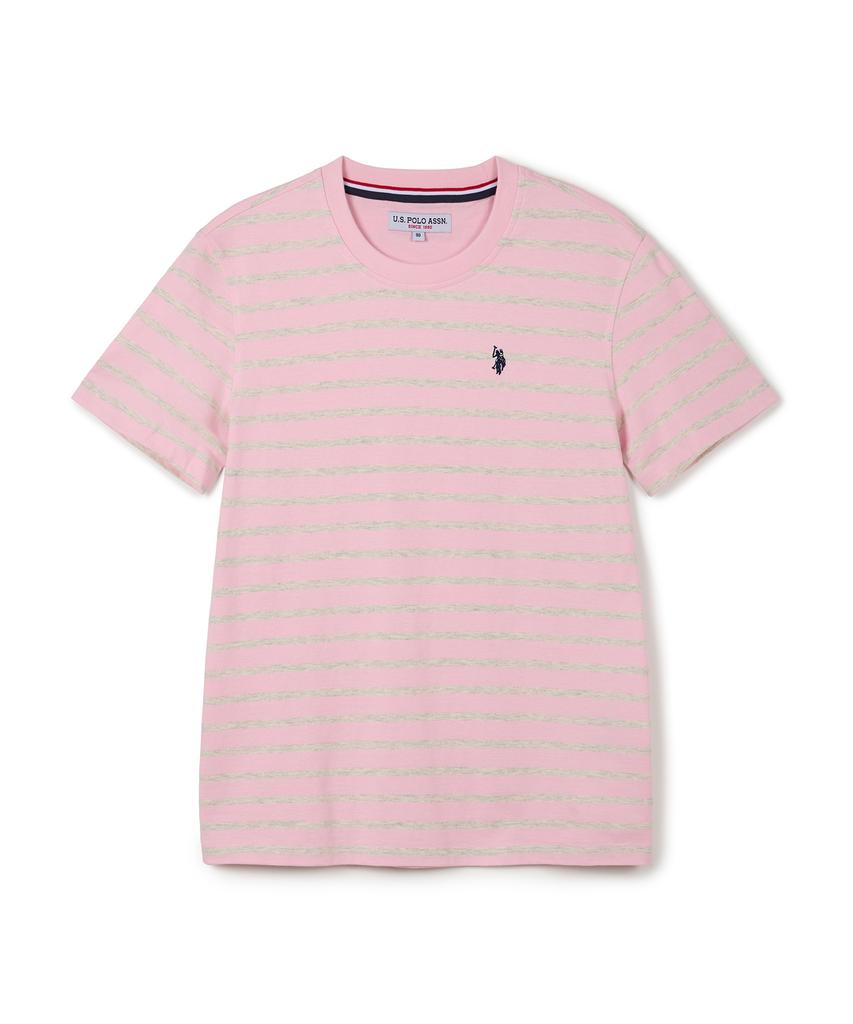 USPOLOASSN Katoenen T-shirt met Korte Mouwen en Ronde Hals_Roze St