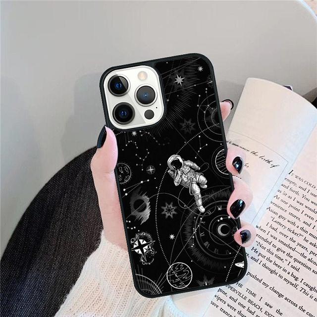 Aesthetic Space Moon Astronaut Mobile Phone Cases Cover For iPhone 17 Air 16 15 14 12 13 11 Pro MAX Apple Plus SE2020