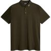 Plain Knit Short Sleeve Polo Shirt Men Tops Forest-Green GMJT10684-M502