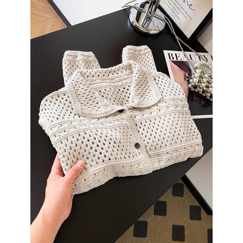 

Knitted sweater gentle age reduction lazy style casual versatile sweater jacket top one size fits all серый