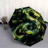 1pc Snake Leaves Automatic Open/Close Umbrella, Portable Folding Umbrella for Travel, Themed Events, It is suitable as a gift for various festivals, O