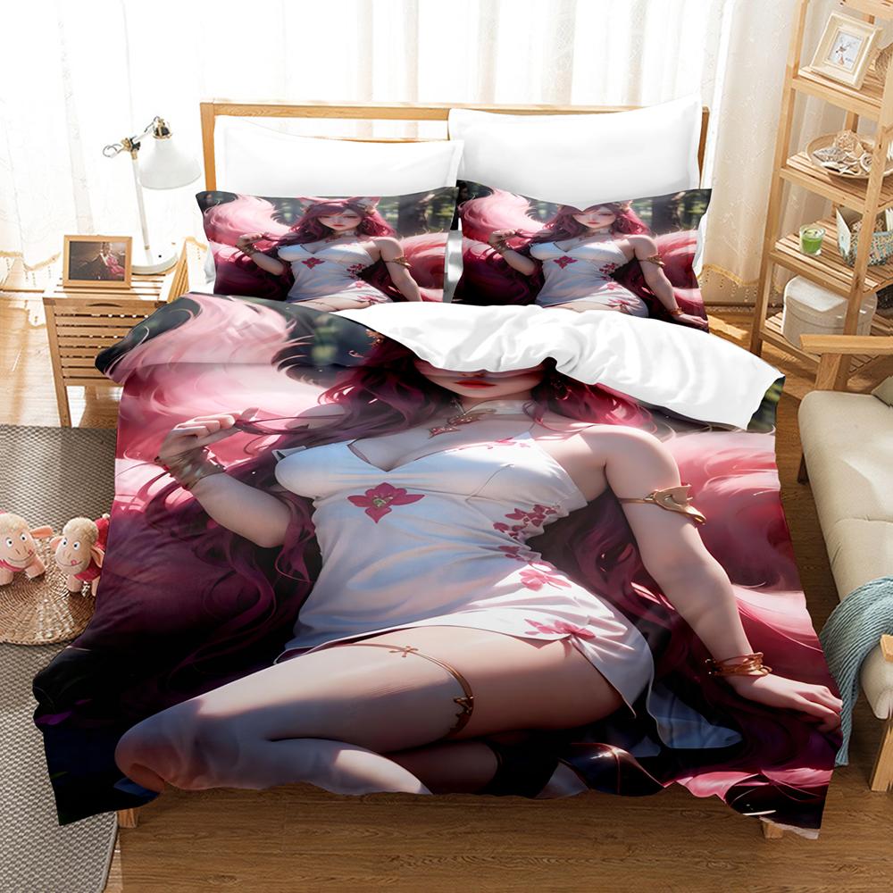 Sexy Fox Ear Girl Bedding Set High-grade Duvet Cover Youth Bed Cover Set Comforter Bedding Sets Quilt Cover Queen Bedding Set