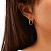 Minimalist U-shaped Hoop Earrings for Women,Stainless Steel Geometric Earrings,Fashion Jewelry Gift