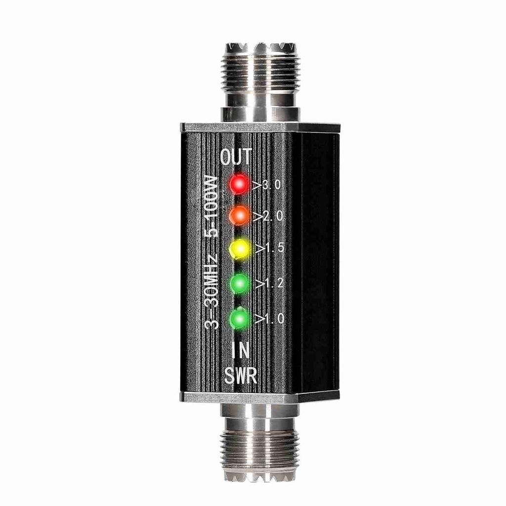 5 LED SWR Meter 3-30MHz Frequency Shortwave Standing Waves Indicator for Television Broadcasting