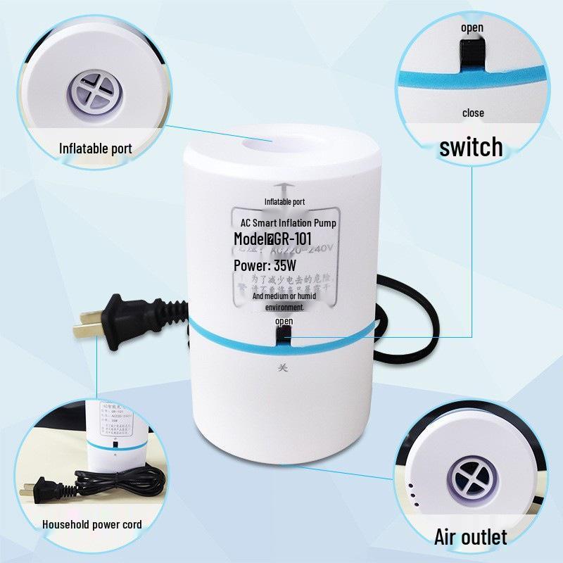 Portable Electric Air Pump for Outdoor Inflatables: Swim Rings, Mats, and Balloons