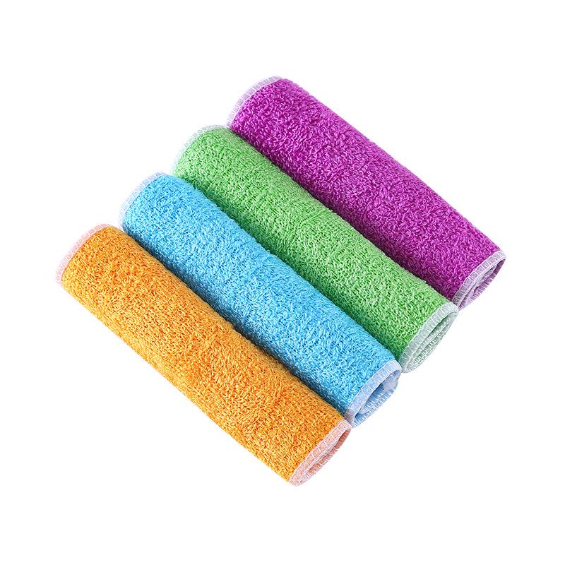Korean Double-Layer Bamboo Fiber Non-Stick Dish Towel for Oil and Stain Removal