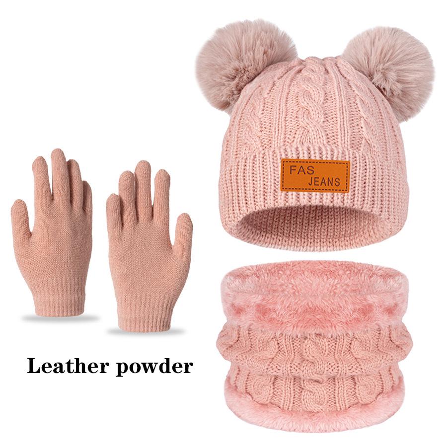 2025 Autumn/Winter Children's Hat, Scarf, and Gloves Set - European and American Style