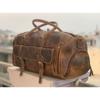 Genuine Leather Travel Duffel Bag Weekend Luggage Buffalo Leather Duffle Bag