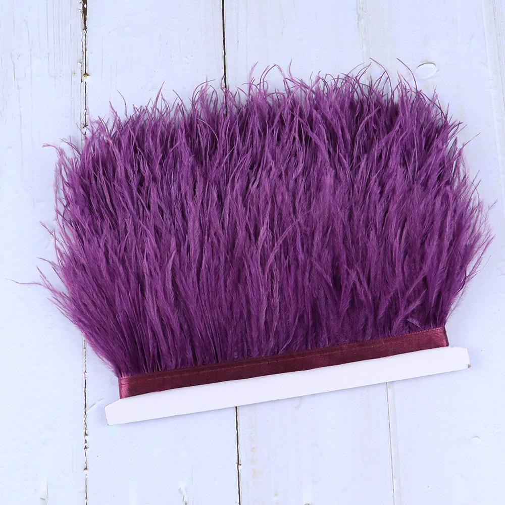 1 Meter Ostrich feather Trim Ribbon Dyed Various Long Ostrich Fringe 8-10CM feathers for crafts Dress/skirt Sewing Accessory