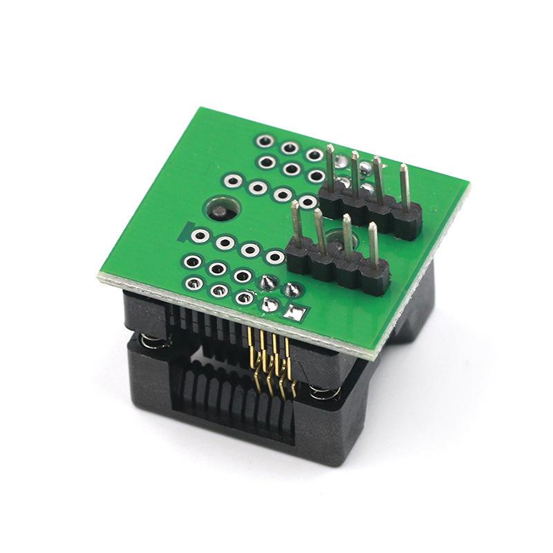 Wide-Body SOP8 to DIP8 Programming Adapter, Surface Mount Programmer Socket with Spring-Loaded Design.