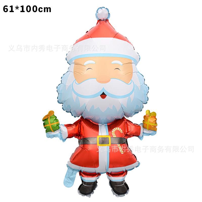 Christmas Balloons Special-Shaped Aluminum Film Balloons Santa Claus Merry Christmas Arrangements Christmas Eve Decorations