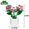 Creative Moc Red Rose Vase Plants Model Building Blocks Romantic Classic Flowers Bouquet Potted Bricks Toys Valentine's Day Gift