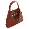 Coach Brooklyn 28 Logo Plaque Suede And Leather Shoulder Bag Large Women Shoulder Bag Clay CW637-B4AY