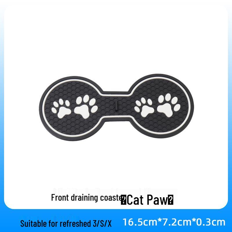 Cartoon Car Coaster: Non-Slip Round Interior Mat for Universal Use