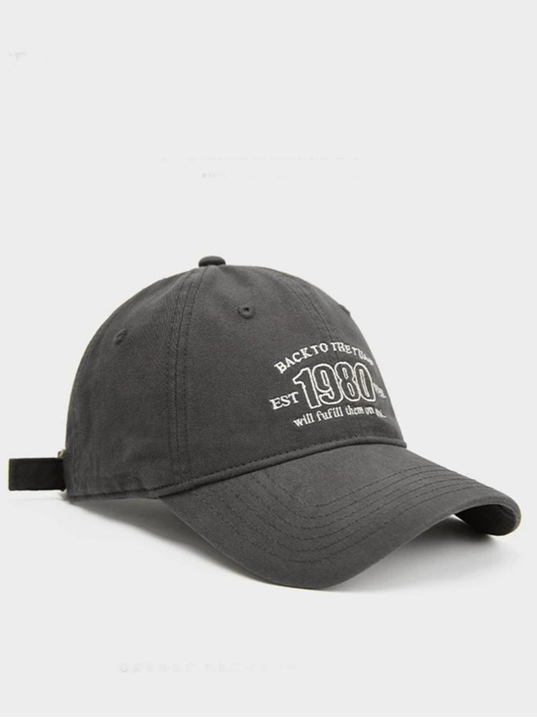 1 Unisex All Season Fashionable Pure Cotton Retro Letter Back To the 1980 Baseball Cap