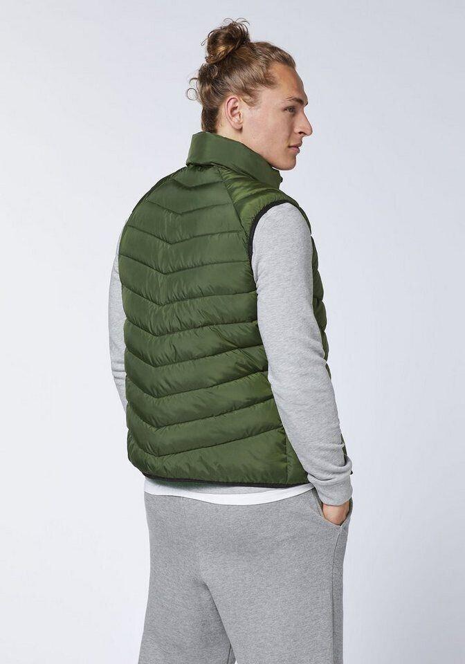 Winter Jacket Chiemsee - Men's Vest with Lining Made of Fashionable Quilted Material (22213201) Green Kombu