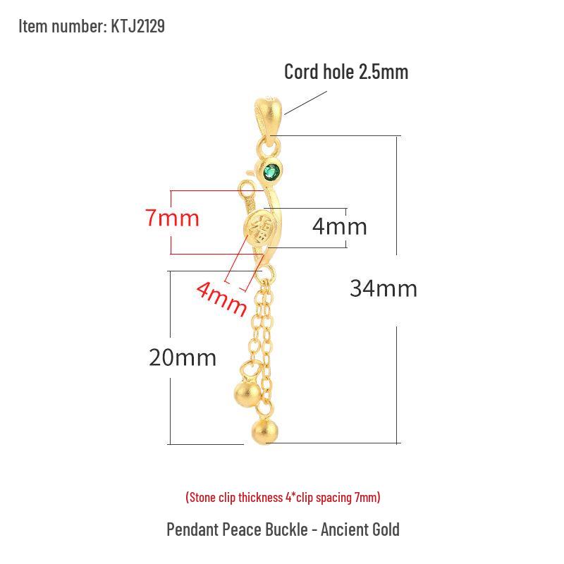 

Подвеска-тыква с иероглифом Фу из стерлингового серебра с кисточкой для ожерелий из жадеита или янтаря, сделанных своими руками