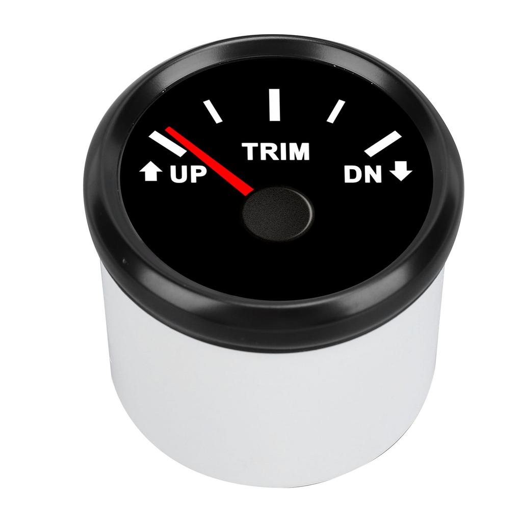 52MM Boat Trim Gauge High Accuracy IP67 Waterproof Stainless Steel 316L Bezel Anti Fog Glass for Yachts Marines 9 to