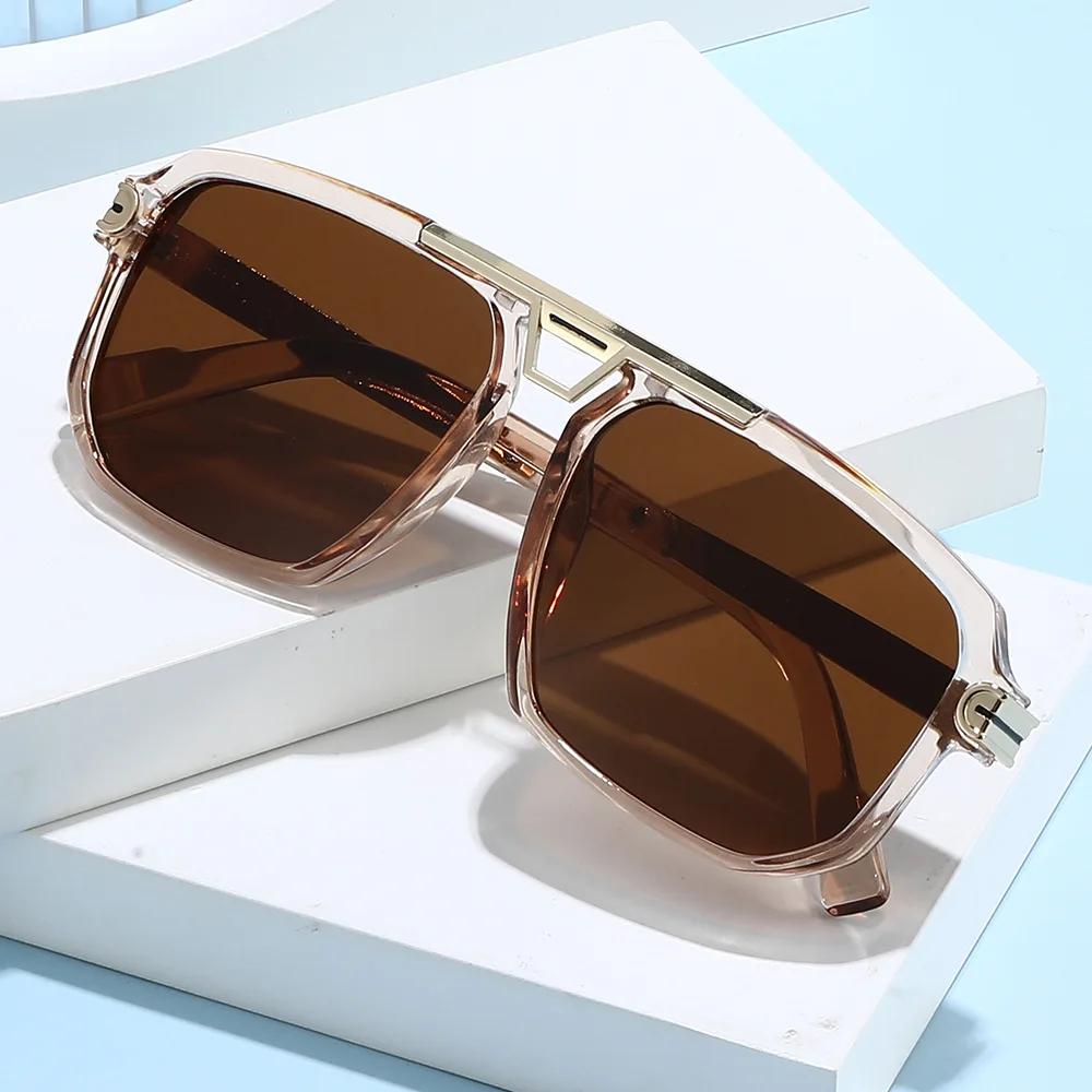 New Oversized Vintage Square Sunglasses for Women Men Fashion UV400 Classic Retro Shades Female Sun Glasses