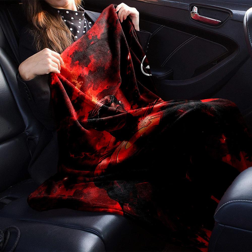 1pc Superman Black Flannel Blanket Soft Warm Throw for Home, Office, Travel, All-Season Cozy Bedding GiftL1052