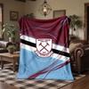 Coperta in Flanella con Stampa West Ham United Calcio Morbida Calda Coperta da Divano Letto per Casa Ufficio Camera da Letto