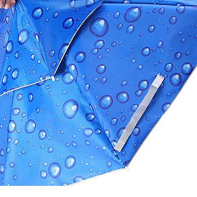 Portable Rain Umbrella Hat Foldable Outdoor Sun Shade Waterproof Camping Fishing Headwear Beach Head Hats Accessory