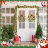 9.2 Feet Flocked Christmas Garland with Lights Decorated Garland Christmas Decorations for Mantle Fireplace Table Indoor Outdoor