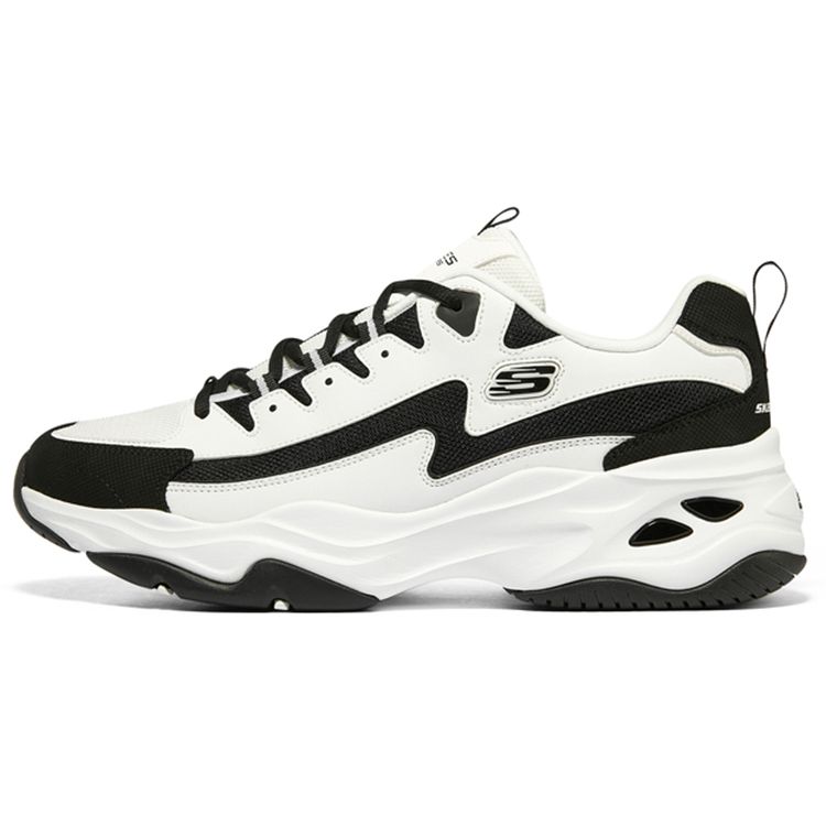 Skechers DLites 4.0 Comfortable Daily Low-Top Dad Shoes Men sneaker Black White 894098-BKW 41