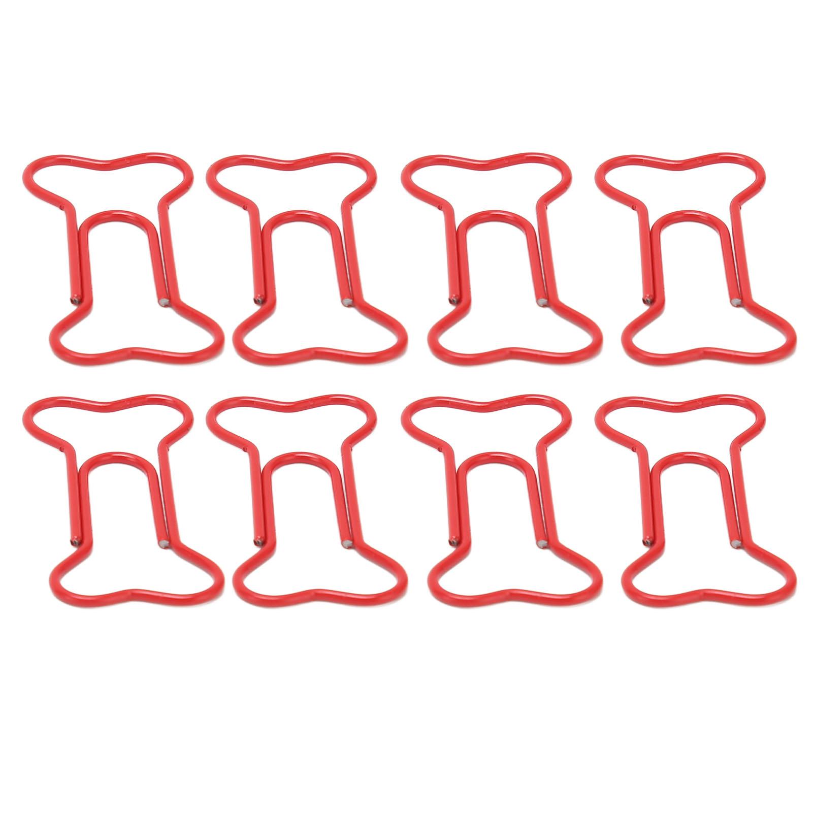 

100 шт. Цветные скрепки для бумаг в форме косточек для собак, черные, легкие, для организации документов в блокноте, проволочные закладки