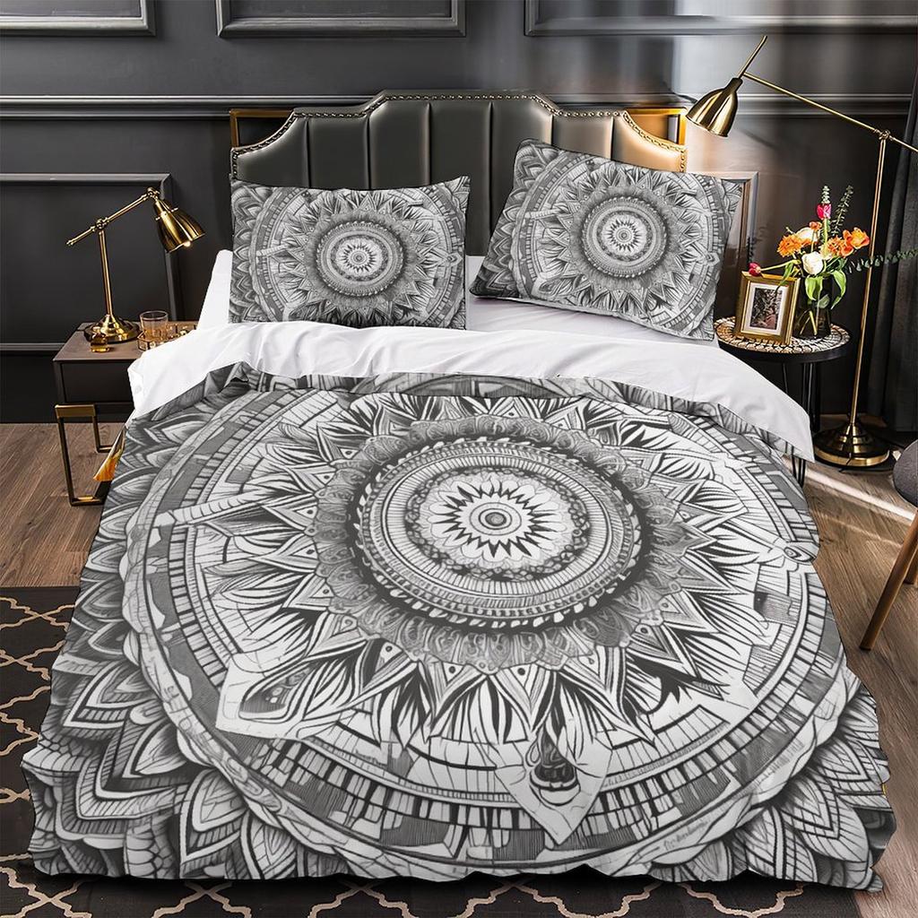 Pościel z cyfrowym drukiem 3D Zestaw dwu- lub trzyczęściowy Seria Bohemian Poliester