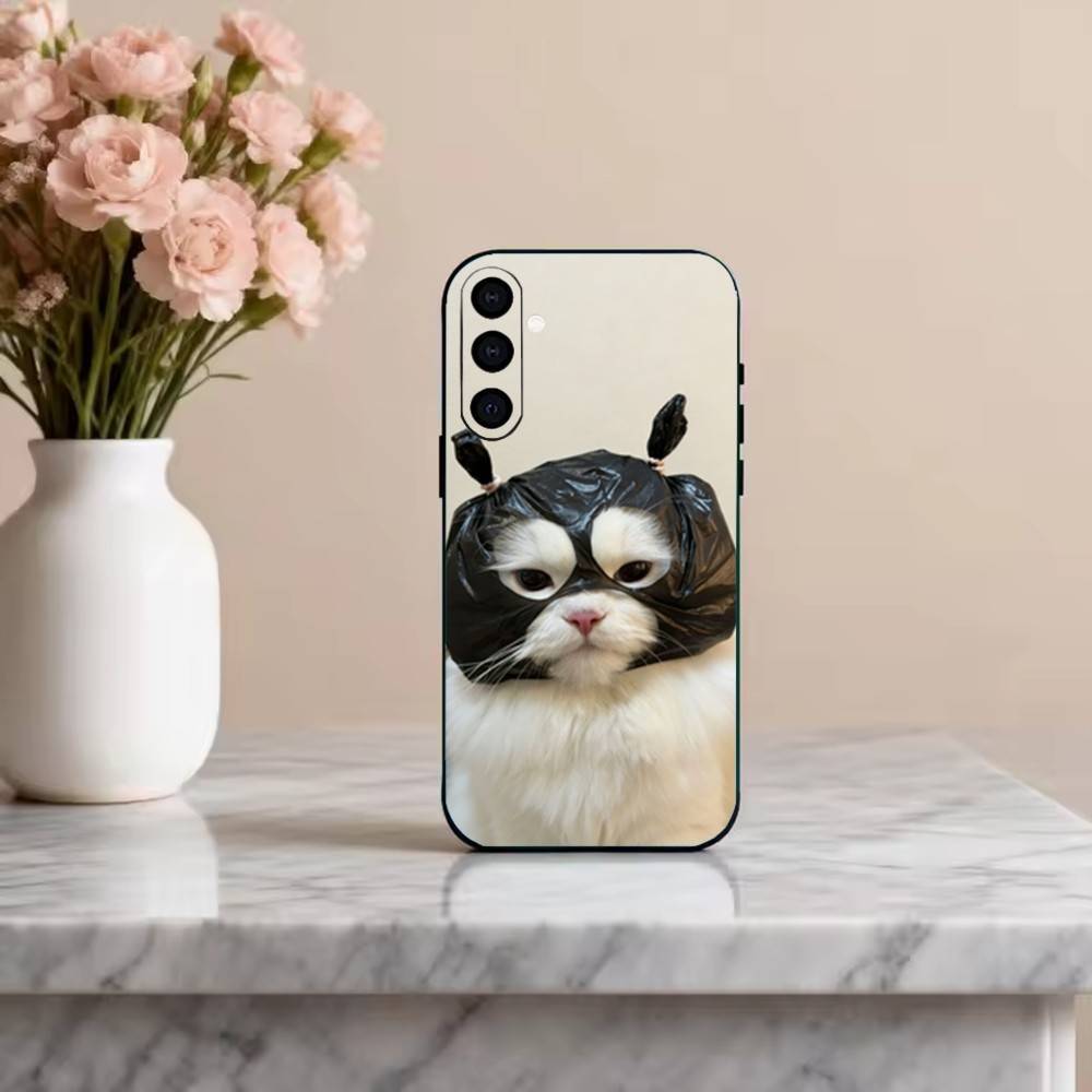 F-Funny C-Cat C-Cute Phone Case For Samsung Galaxy A73,A72,A71,A70,A53,A52,A51,Others Soft Black Cover