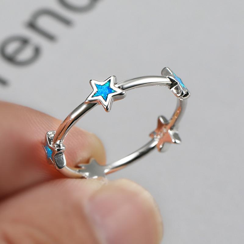 Hot Selling Rose Gold Five Pointed Star Ring for Women Simple and Niche Versatile Ring