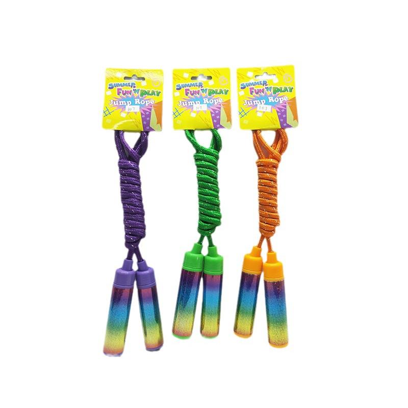Children's Handle Color Rope Jumping Rope Sports Primary School Students Kindergarten Beginner Stationery Toy Gifts
