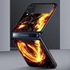 Motorcycle Hard PC Phone Case For Samsung Galaxy Z Flip 7 6 5 4 Black Cover For Galaxy Z Flip 3 Foldable Fundas Shell Capas Bags