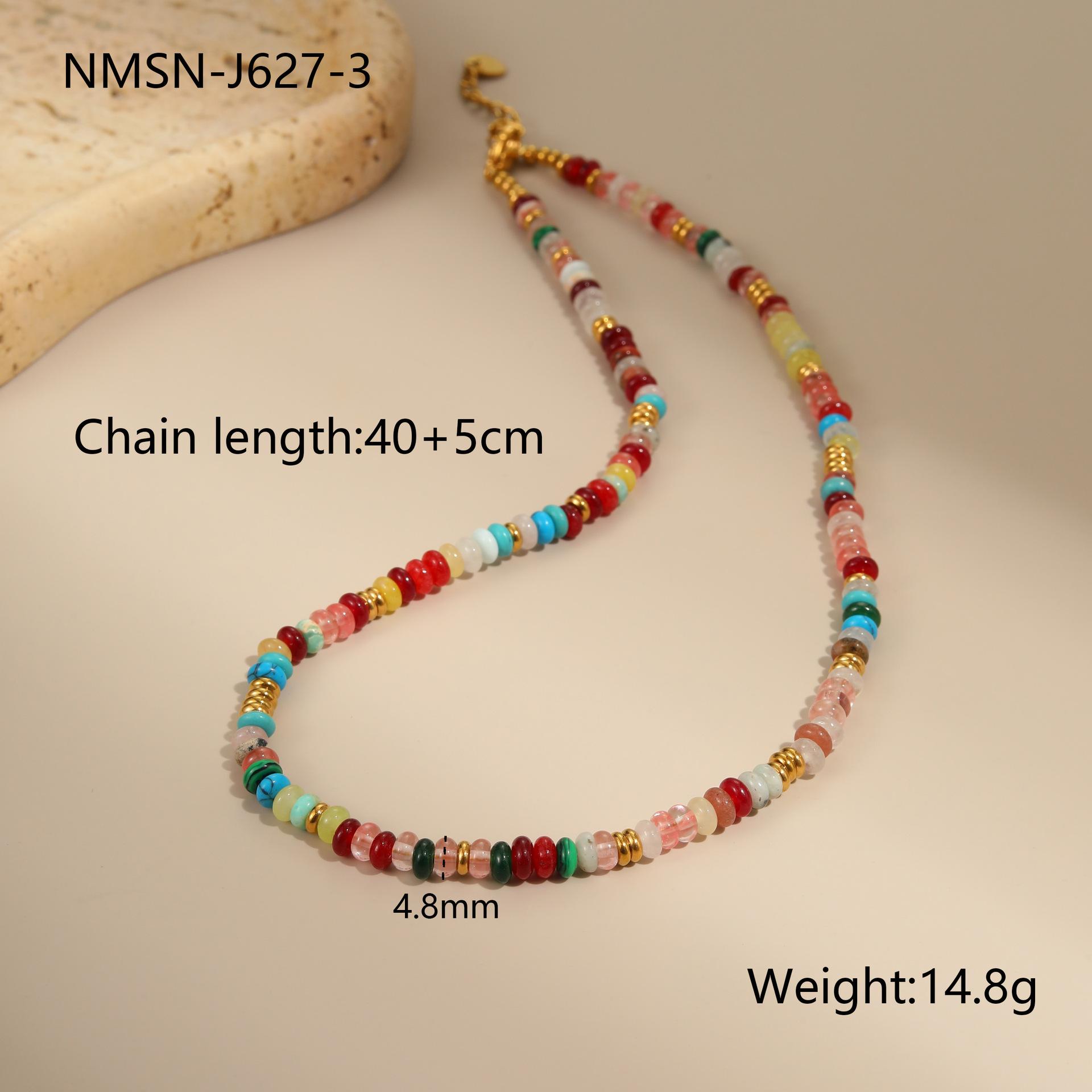 GEMCHIC Women s Vintage Boho Freshwater Pearl Natural Stone Beaded Stainless Steel Necklace